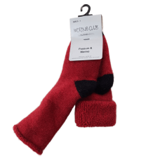 Baby Possum Merino Blend Socks - Red