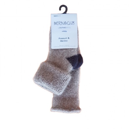 Possum Merino Baby Socks - Wheat