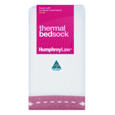 Thermal Bed Socks | Pink Trim | Small