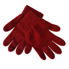 Possum Fur & Merino Wool Gloves | Red