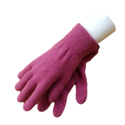 Possum Fur & Merino Wool Gloves | Pink