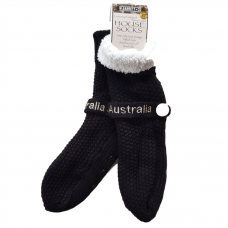 House or Slipper Socks - Black, Australia