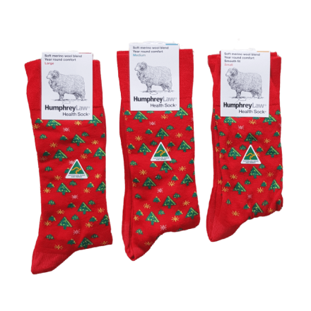 Christmas Socks made in Australia by Humphrey Law
