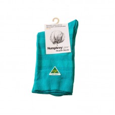 Cotton Blend Health Socks |Aqua Self Stripe | Made in Australia by Humphrey Law