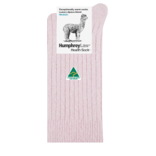 Alpaca & Wool Health Socks - Dusky Pink | Humphrey Law