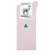 Alpaca & Wool Health Socks | Dusky Pink | Humphrey Law