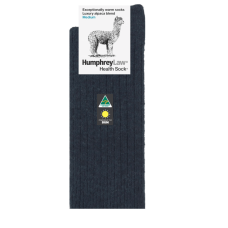 Alpaca Wool Blend Health Socks - Charcoal | Humphrey Law
