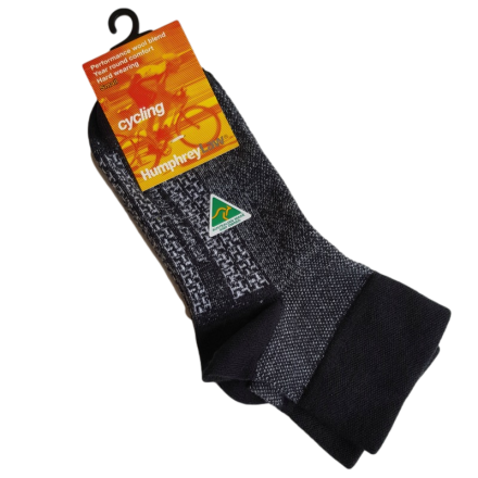 Australian Made Cycling Socks | Charcoal | Humphrey Law