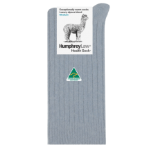 Alpaca & Wool Health Socks - Silver Grey | Humphrey Law