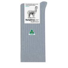 Alpaca & Wool Health Socks | Silver Grey | Humphrey Law