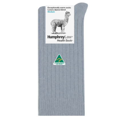 Alpaca & Wool Health Socks | Silver Grey | Humphrey Law