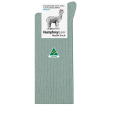Alpaca Wool Blend Health Socks - Lichen | Humphrey Law