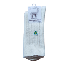 Merino Wool Blend Natural Socks |Ribbed |Made by Humphrey Law