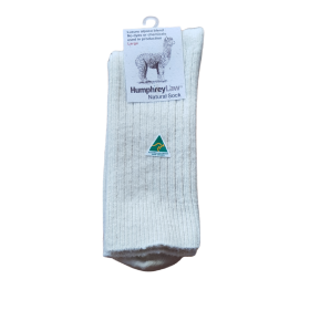 Merino Wool Blend Natural Socks |Ribbed |Made by Humphrey Law