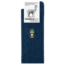 Alpaca Wool Blend Health Socks - Denim Blue