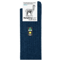 Alpaca Wool Blend Health Socks | Denim Blue | Humphrey Law Australia