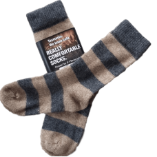  Possum Fur & Merino Wool Socks - Grey & Oatmeal 