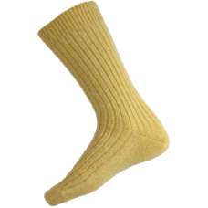 Alpaca Wool Blend Health Socks - Mustard | Humphrey Law