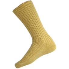 Alpaca Wool Blend Health Socks | Mustard | Humphrey Law