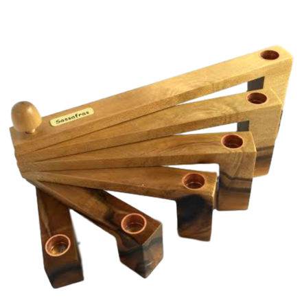 Sassafras Timber Folding Candle Holder