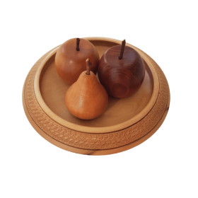 Sassafras Platter with Wooden Fruit